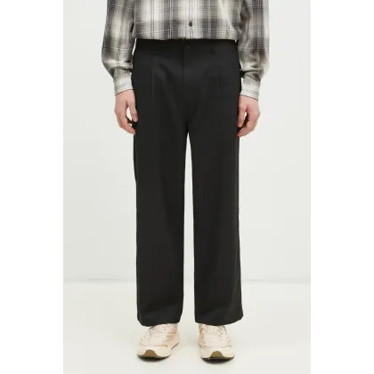 Zdjęcie Carhartt WIP spodnie z domieszką wełny Seaton Pant kolor czarny proste I034438.89XX