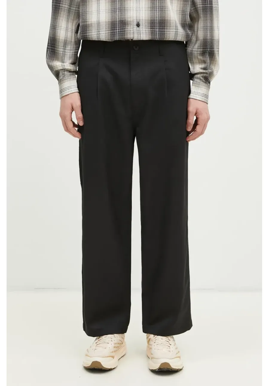 obrazek 1 Carhartt WIP spodnie z domieszką wełny Seaton Pant kolor czarny proste I034438.89XX