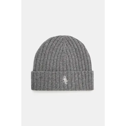 Zdjęcie Sporty & Rich czapka wełniana SRC Wool Cashmere kolor szary z grubej dzianiny wełniana AC066506302GY03