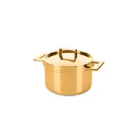 Zdjęcie Wyjątkowy włoski głęboki garnek 22 cm ze stali nierdzewnej