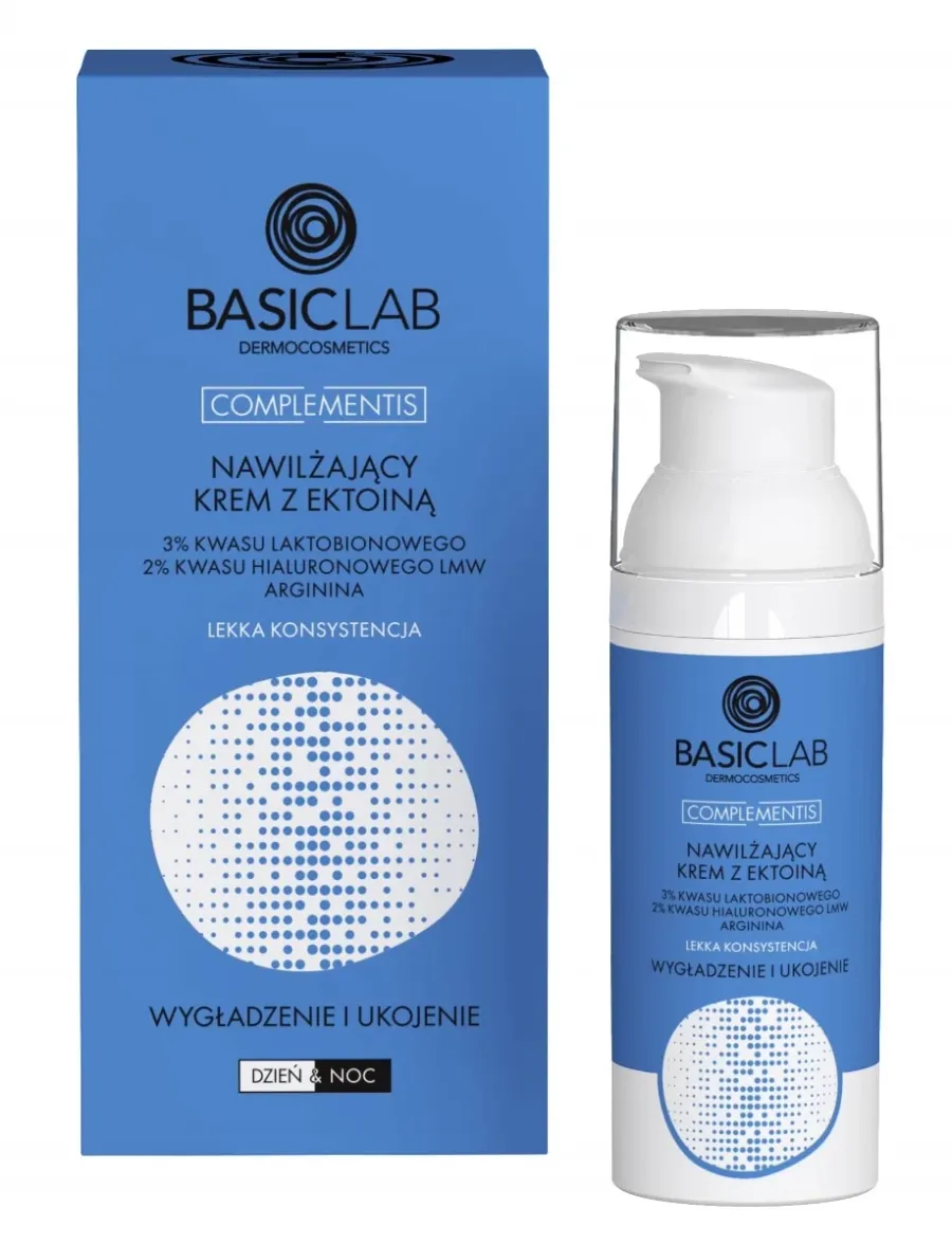 obrazek 1 BasicLab Complementis Nawilżający krem z ektoiną o lekkiej konsystencji 50 ml Basiclab Dermocosmetics