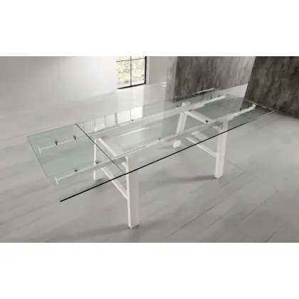 Zdjęcie Stół rozkładany do salonu L. 160+45+45 P. 90 H. 75 cm – Zamagna Italia