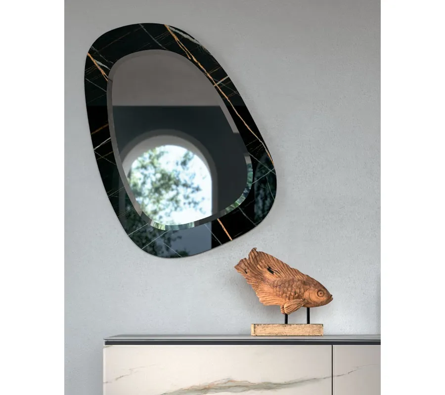 obrazek 1 Designerskie lustro do salonu, jadalni z fazowanym brzegiem