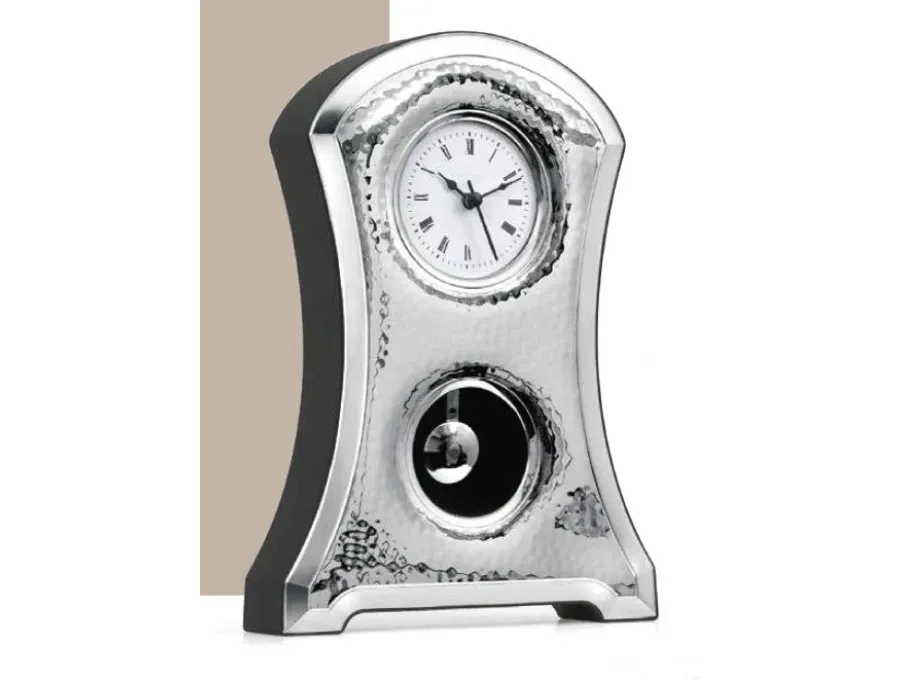 obrazek 1 Niepowtarzalny srebrny zegar stojący