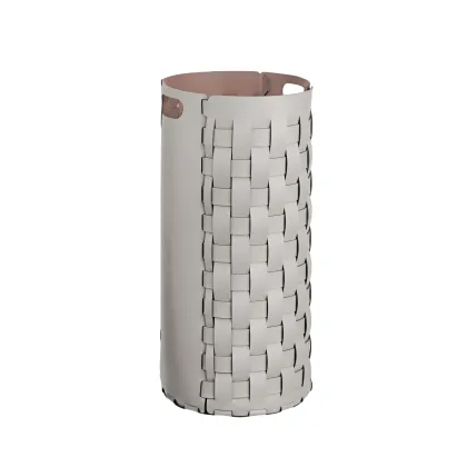Zdjęcie Wysoki kosz Bottega Ø33xH68 cm w kolorze perłowym