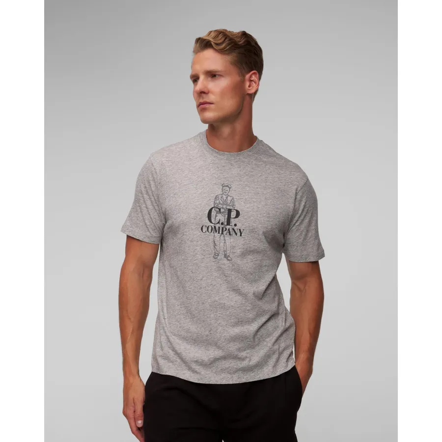 obrazek 1 Szary T-shirt Męski C.p. Company CP Company