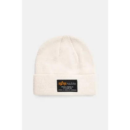 Zdjęcie Alpha Industries czapka Crew Beanie kolor beżowy 128924