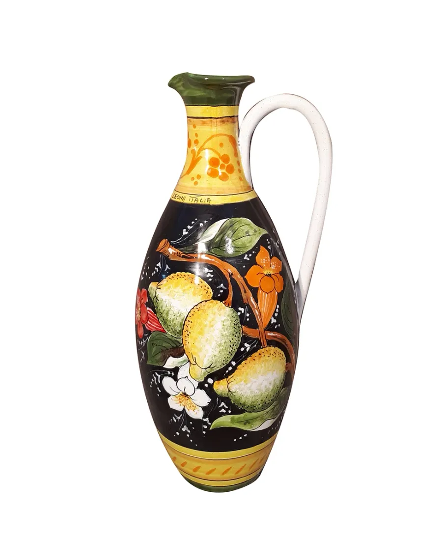 obrazek 1 Stylowy włoski ceramiczny dzban zdobiony motywem cytrusów