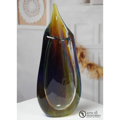 Zdjęcie Luksusowy wazon ze szkła chalcedonowego Murano