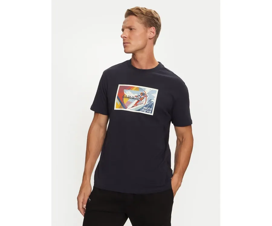 obrazek 1 Napapijri T-Shirt S-Portalet Ss NP0A4I3E Granatowy Relaxed Fit