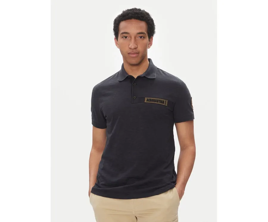 obrazek 1 Aeronautica Militare Polo 251PO1865J680 Granatowy Regular Fit
