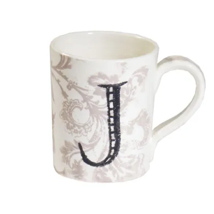 Picture Ceramic mug with the letter J - Virginia Casa