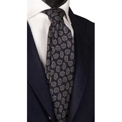 Zdjęcie Piękny krawat z kaszmiru od włoskiej marki