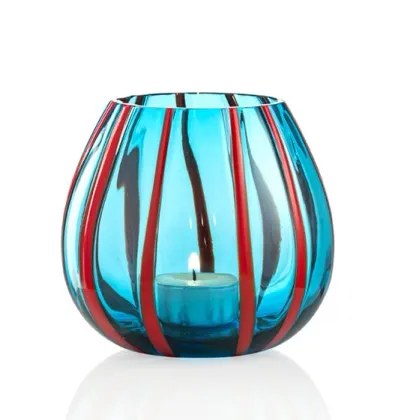 Zdjęcie Interesujący salonowy świecznik włoskie szkło Murano