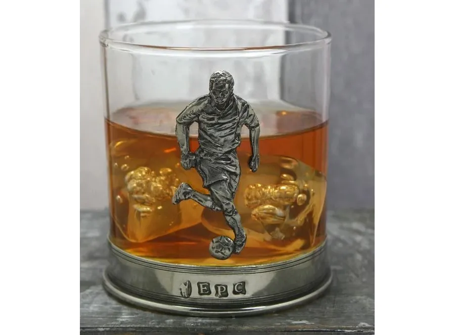 obrazek 2 Nowoczesna szklanka do whisky ze zdobnieniami - upominek dla pasjonatów piłki nożnej