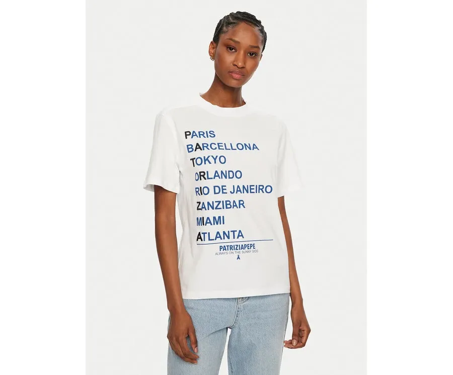 obrazek 1 Patrizia Pepe T-Shirt 8M1687/J261-W103 Biały Regular Fit