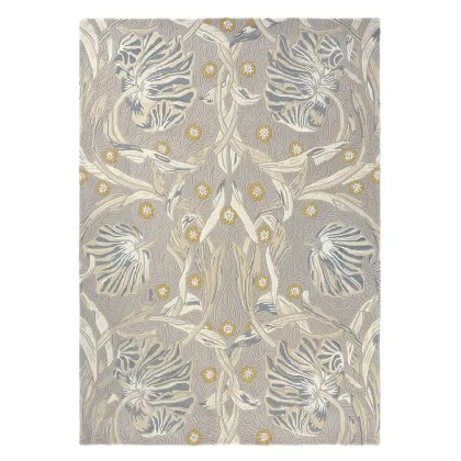 Zdjęcie Luksusowy Szaro Beżowy Dywan w Kwiaty - PIMPERNEL LINEN 28701