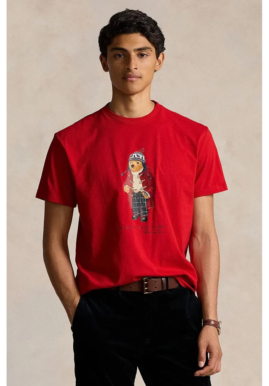 obrazek 1 Polo Ralph Lauren t-shirt bawełniany męski kolor czerwony z nadrukiem 710854497
