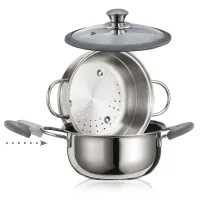 Zdjęcie Zestaw do gotowania na parze ze stali nierdzewnej