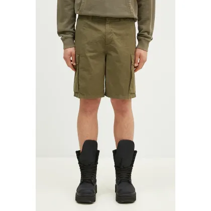 Zdjęcie Woolrich szorty bawełniane Gabardine Cargo Short kolor zielony CFWOSH0051MRUT3665