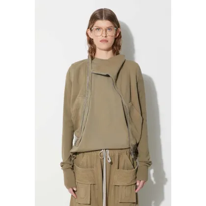 Zdjęcie Rick Owens bluza bawełniana damska kolor zielony gładka