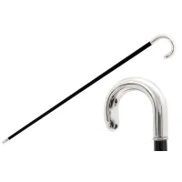 Picture Classic black walking stick with a traditional handle - Pasotti