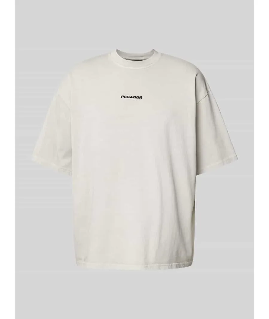 obrazek 1 T-shirt o pudełkowym kroju z wyhaftowanym logo