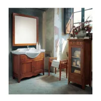Picture Italian Dora bathroom set with a cabinet with 2 doors and 2 drawers in an antique style