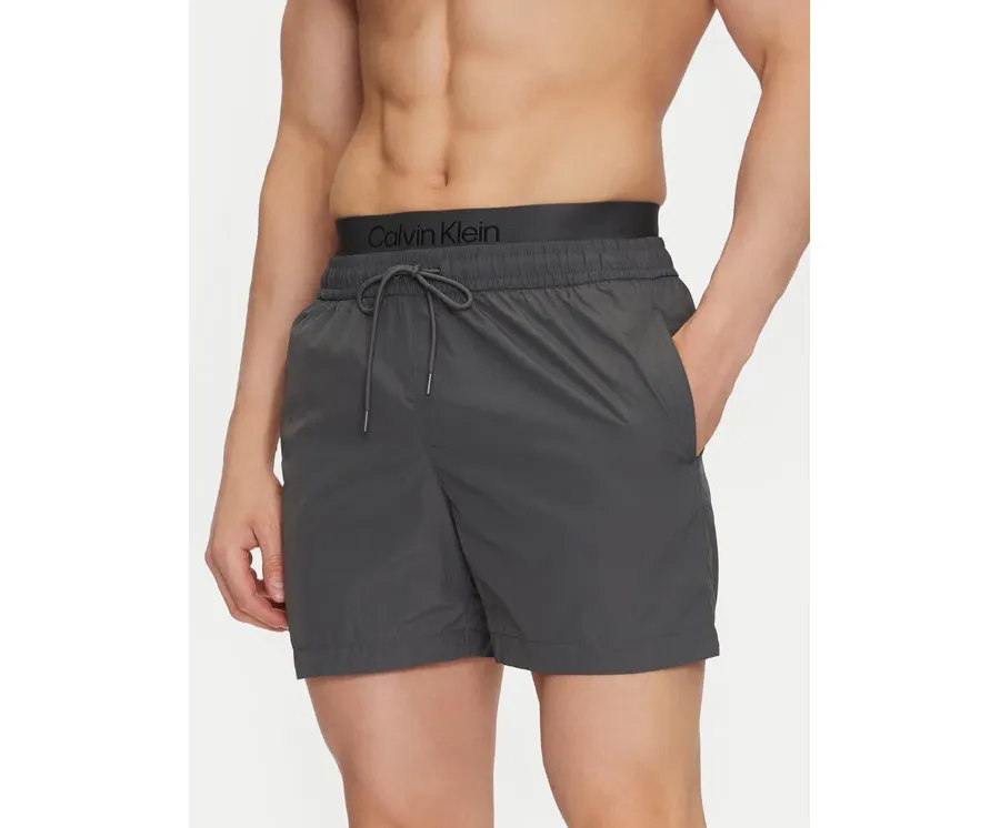 obrazek 1 Calvin Klein Swimwear Szorty kąpielowe KM0KM01104 Szary Regular Fit