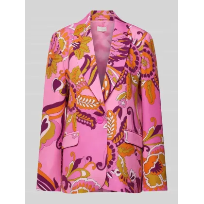 Zdjęcie Żakiet ze wzorem na całej powierzchni i kieszeniami z patką