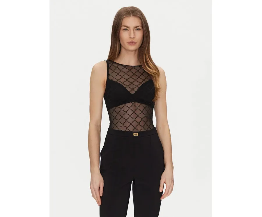 obrazek 1 Elisabetta Franchi Body BO-020-51E2-V150 Czarny Slim Fit