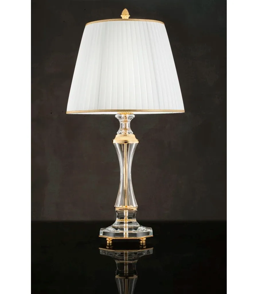 obrazek 1 Stylowa lampa biurowa z plisowanym kloszem