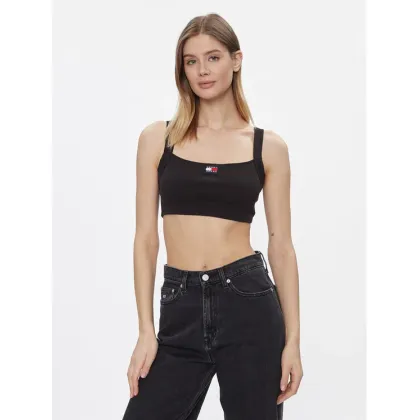 Zdjęcie Tommy Jeans Top Badge DW0DW17395 Czarny Slim Fit