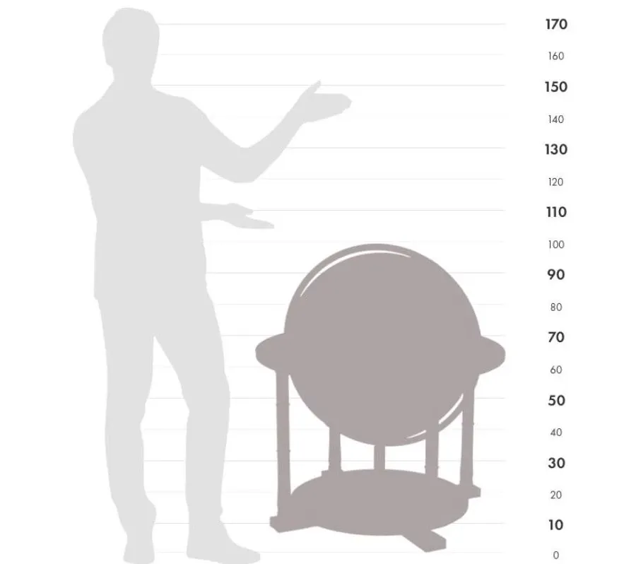obrazek 6 Niezwykły globus podłogowy 75 x 75 x h.95 cm - idealny do dekoracji salonu