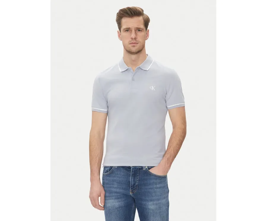 obrazek 1 Calvin Klein Jeans Polo J30J315603 Niebieski Slim Fit