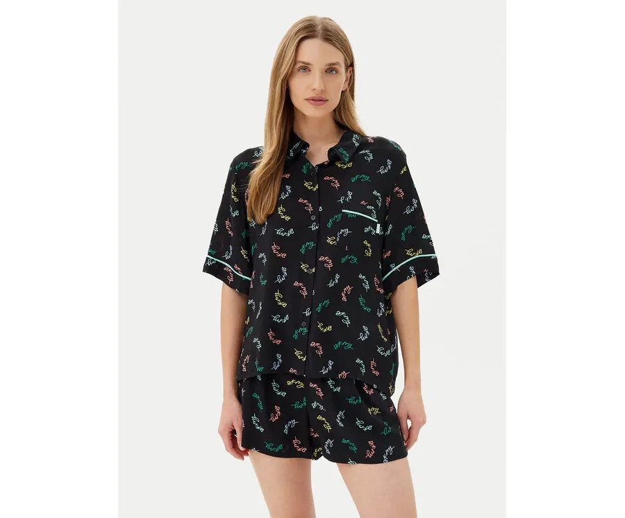 obrazek 1 DKNY Piżama YI50005 Czarny Regular Fit