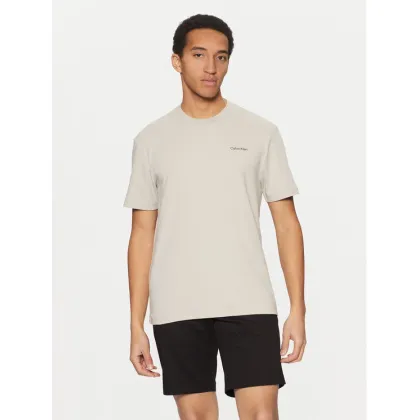 Zdjęcie Calvin Klein T-Shirt Micro Logo K10K109894 Beżowy Regular Fit