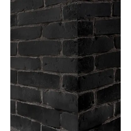 Zdjęcie 19x6,5x8,5 cm DS - (V8 czarny narożnik) - cegła betonowa na ścianę