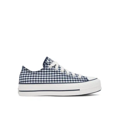 Zdjęcie Converse Trampki Chuck Taylor All Star Lift Platform Gingham A13664C Granatowy