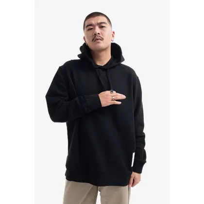 Zdjęcie Norse Projects bluza bawełniana Fraser Tab Series Hoodie męska kolor czarny z kapturem gładka N20.1282.9999-9999