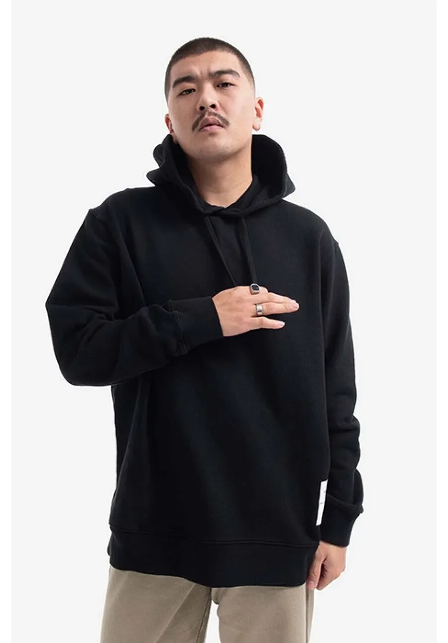 obrazek 1 Norse Projects bluza bawełniana Fraser Tab Series Hoodie męska kolor czarny z kapturem gładka N20.1282.9999-9999