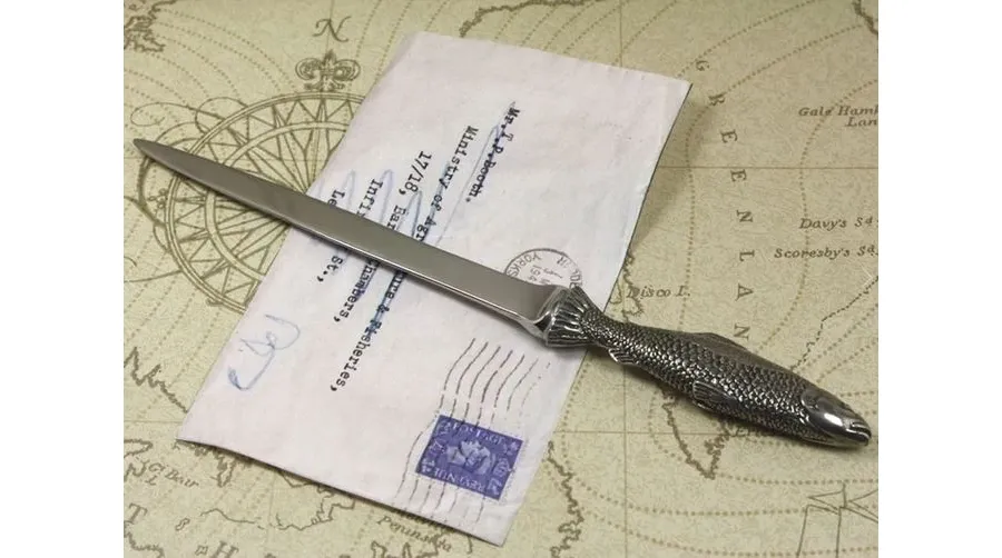 obrazek 3 Oryginalny nożyk do papieru z uchwytem w kształcie ryby