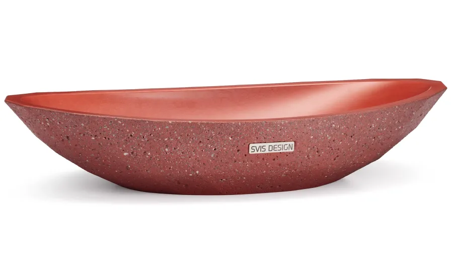 obrazek 1 Wyjątkowa umywalka 60 cm DIAMOND SANDBLASTED – ceglasty, bez dekoru, lakier matowy