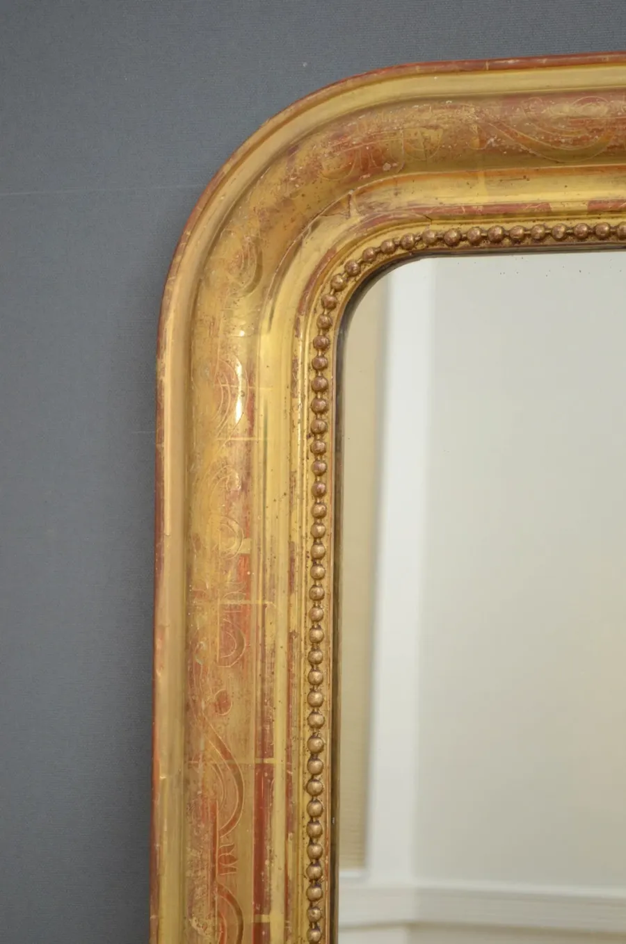 obrazek 7 Proste i eleganckie pozłacane lustro - antyk z 1881 roku