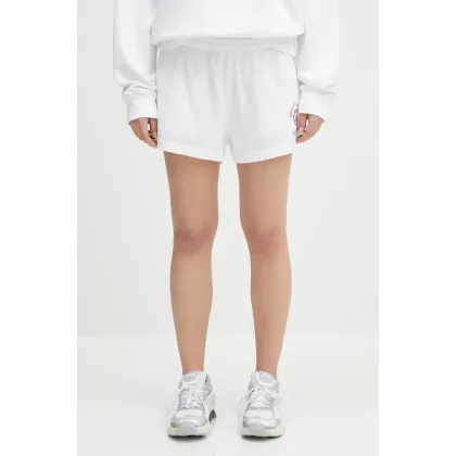 Zdjęcie Sporty & Rich szorty bawełniane California Emblem Disco Short damskie kolor biały z nadrukiem high waist SH037606508WH01