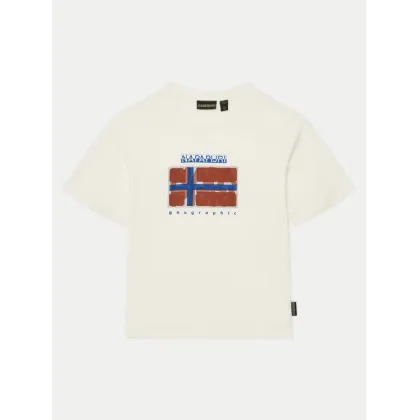 Zdjęcie Napapijri T-Shirt S-Sella NP0A4IGX S Écru Regular Fit