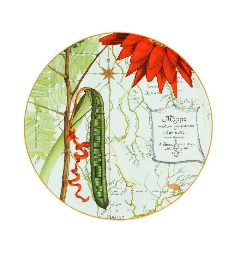 obrazek 1 Talerz-półmisek z porcelany z kolekcji Amazōnia inspirowanej fauną, florą i ludźmi Amazonii - Vista Alegre