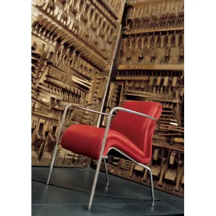 Zdjęcie Wyjątkowy fotel skórzany przeznaczony do poczekalni - Mascheroni