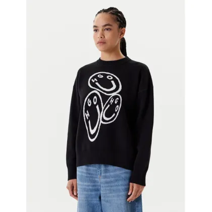 Zdjęcie HUGO Sweter Seginy 50543020 Czarny Regular Fit