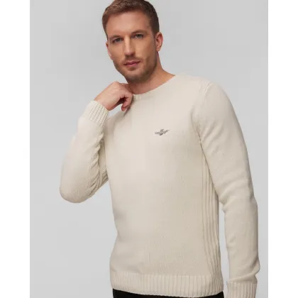 Zdjęcie Beżowy Sweter Z Wełną Męski Aeronautica Militare